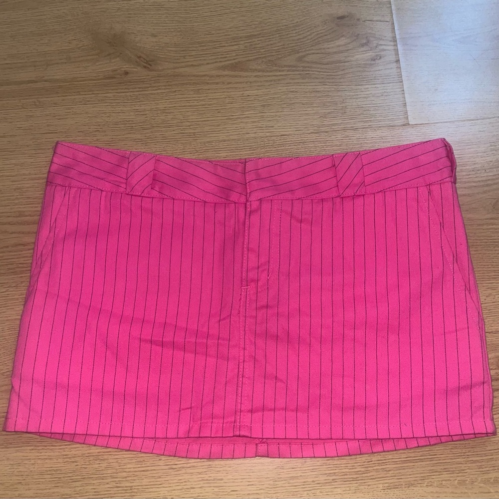 Dickies Pink Striped Mini Skirt